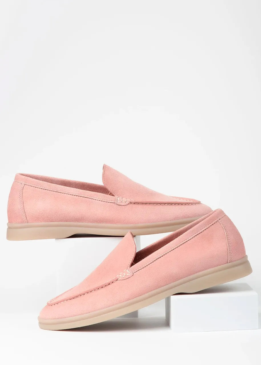 Blush suede loafers discount