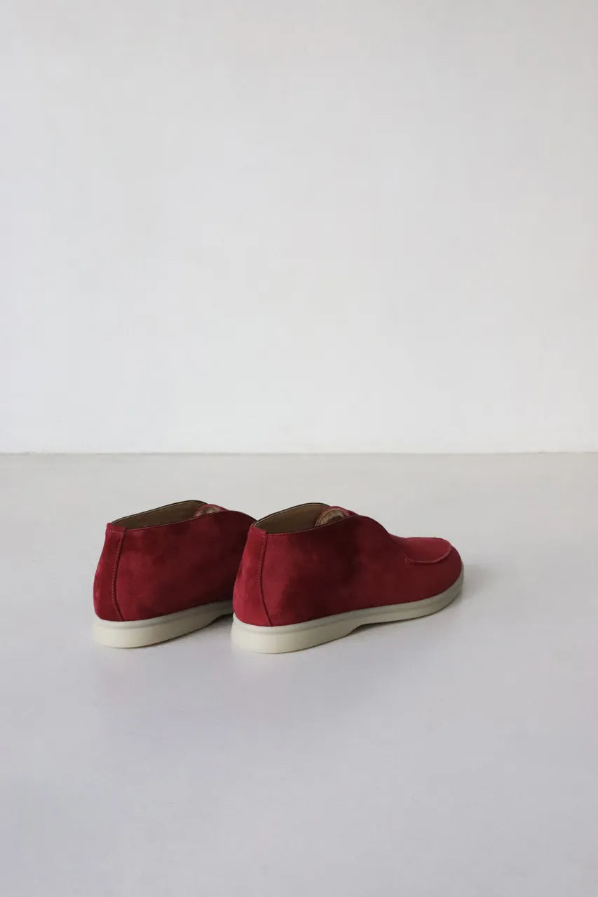 Women's Yaroché suede ankle boots Berry