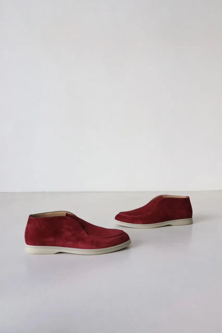 Women's Yaroché suede ankle boots Berry