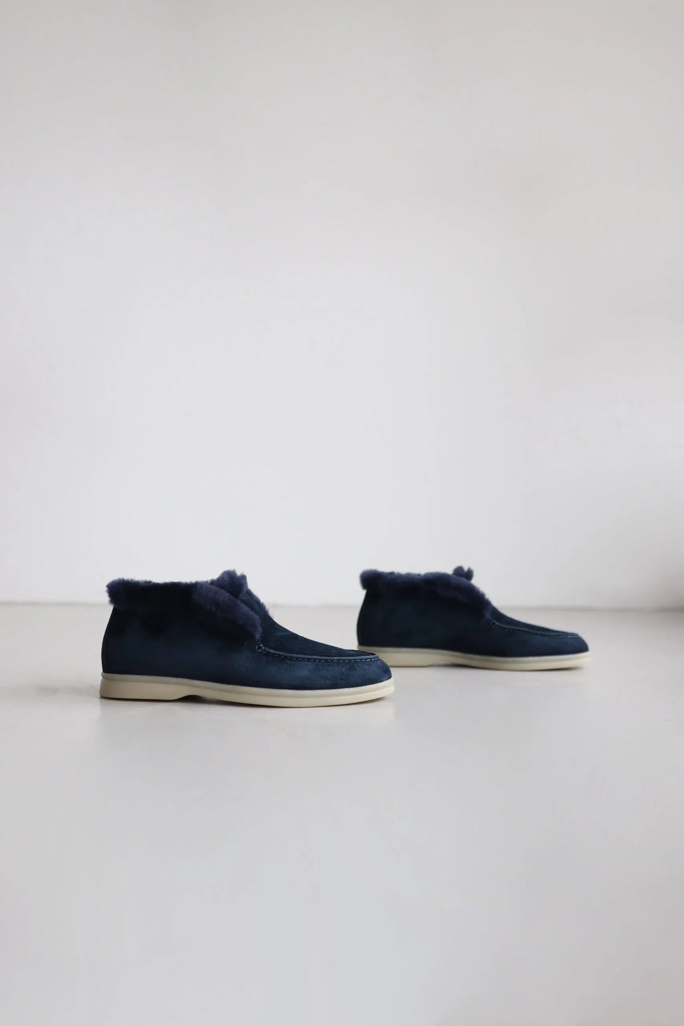 Winter women's Yaroché suede ankle boots Navy blue