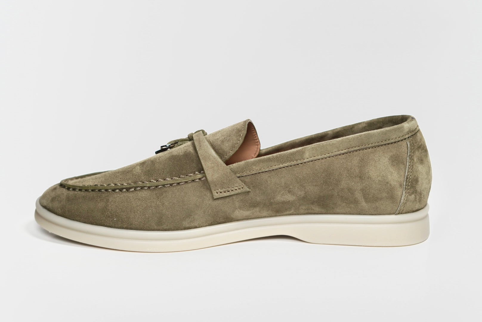 [Smooth mood] / ☆ Gaby Mocassin Loafer / Khaki Gael moccasins | Moccasins in smooth leather with a