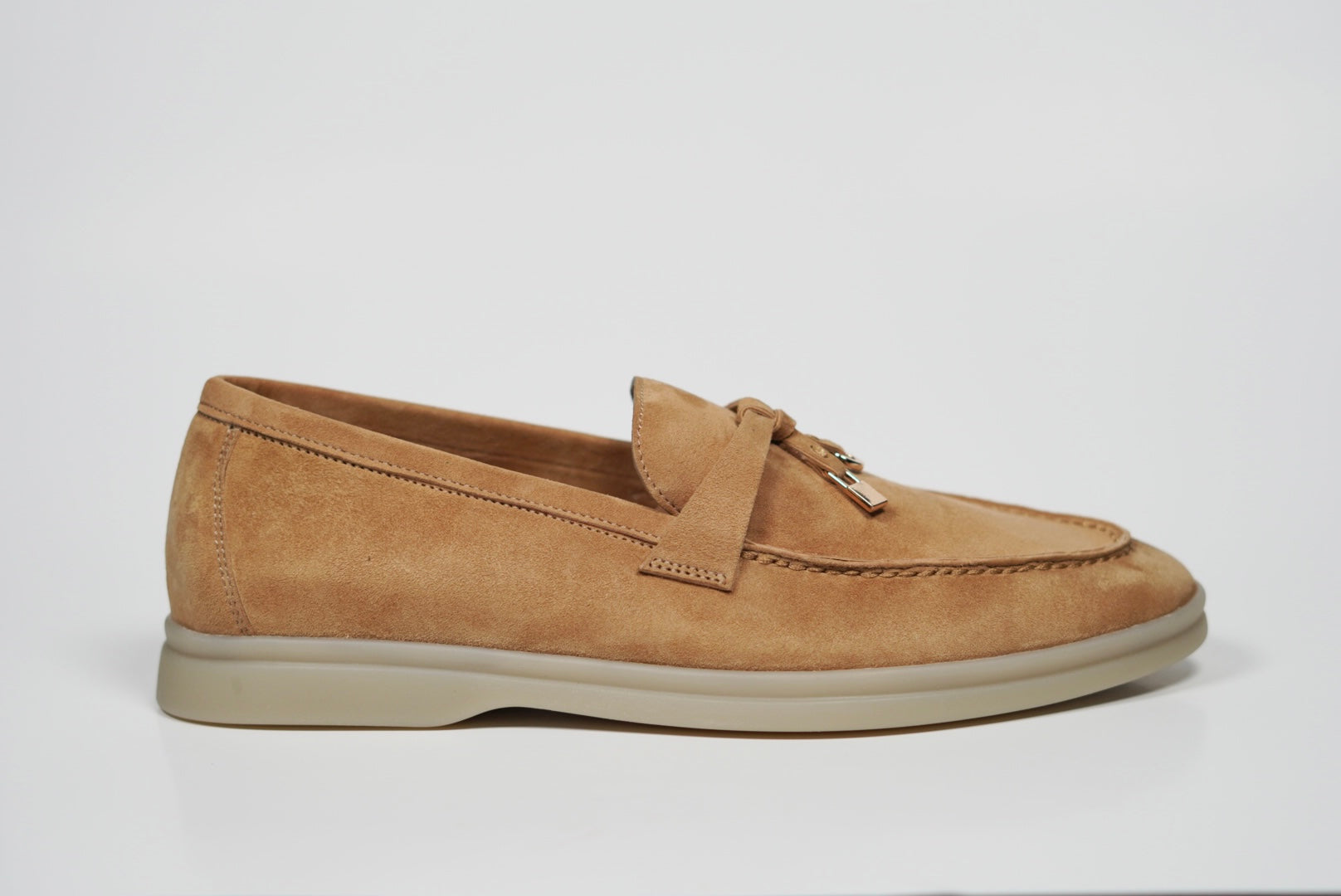 Women's Genuine Suede Loafers Moccasins Camel