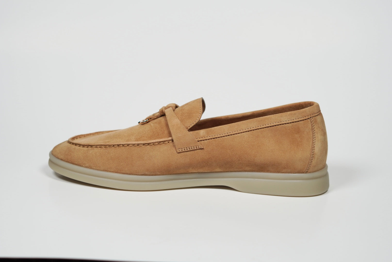 Women's Genuine Suede Loafers Moccasins Camel