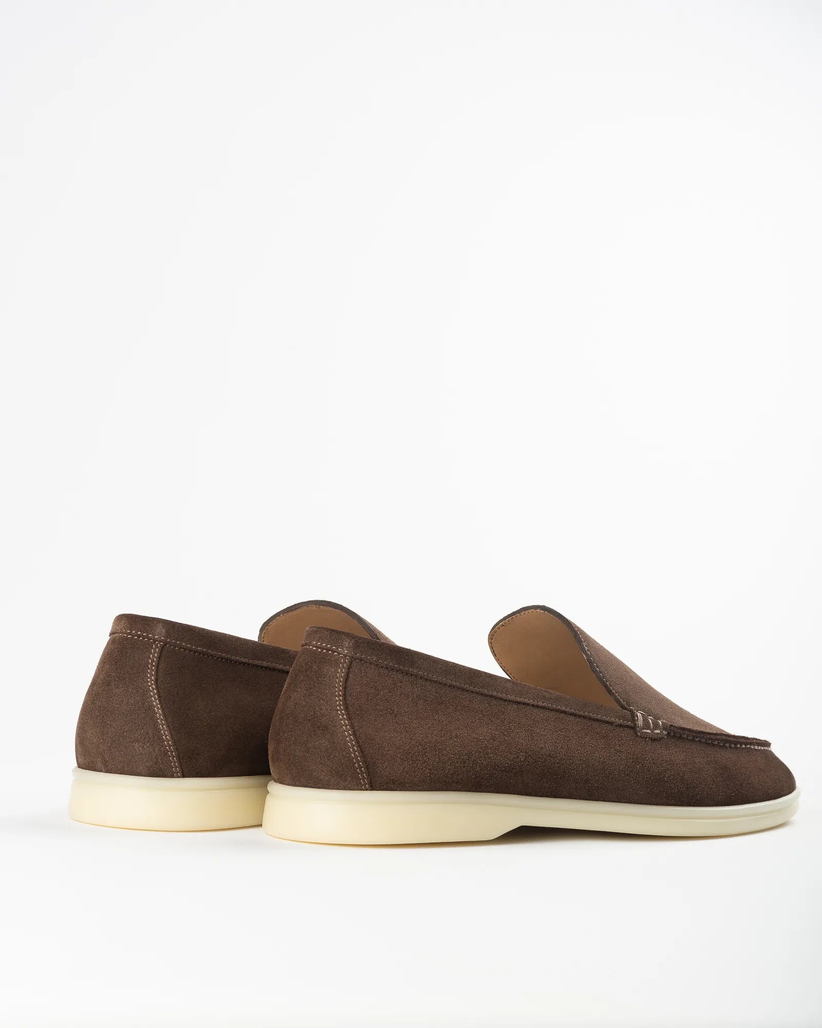 Men's Genuine Suede Loafers Moccasins Brown