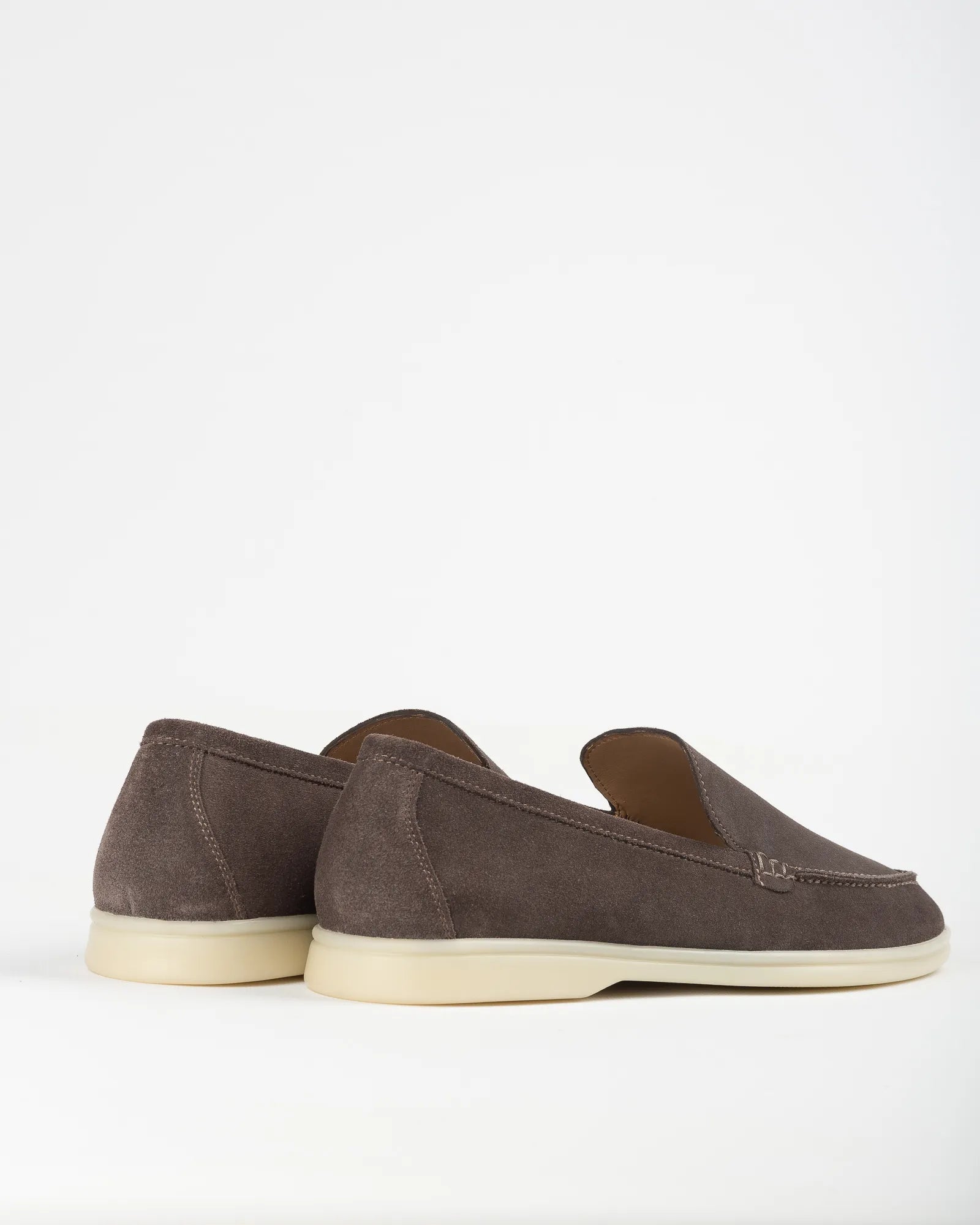 Men's Genuine Suede Loafers Moccasins Chocolate