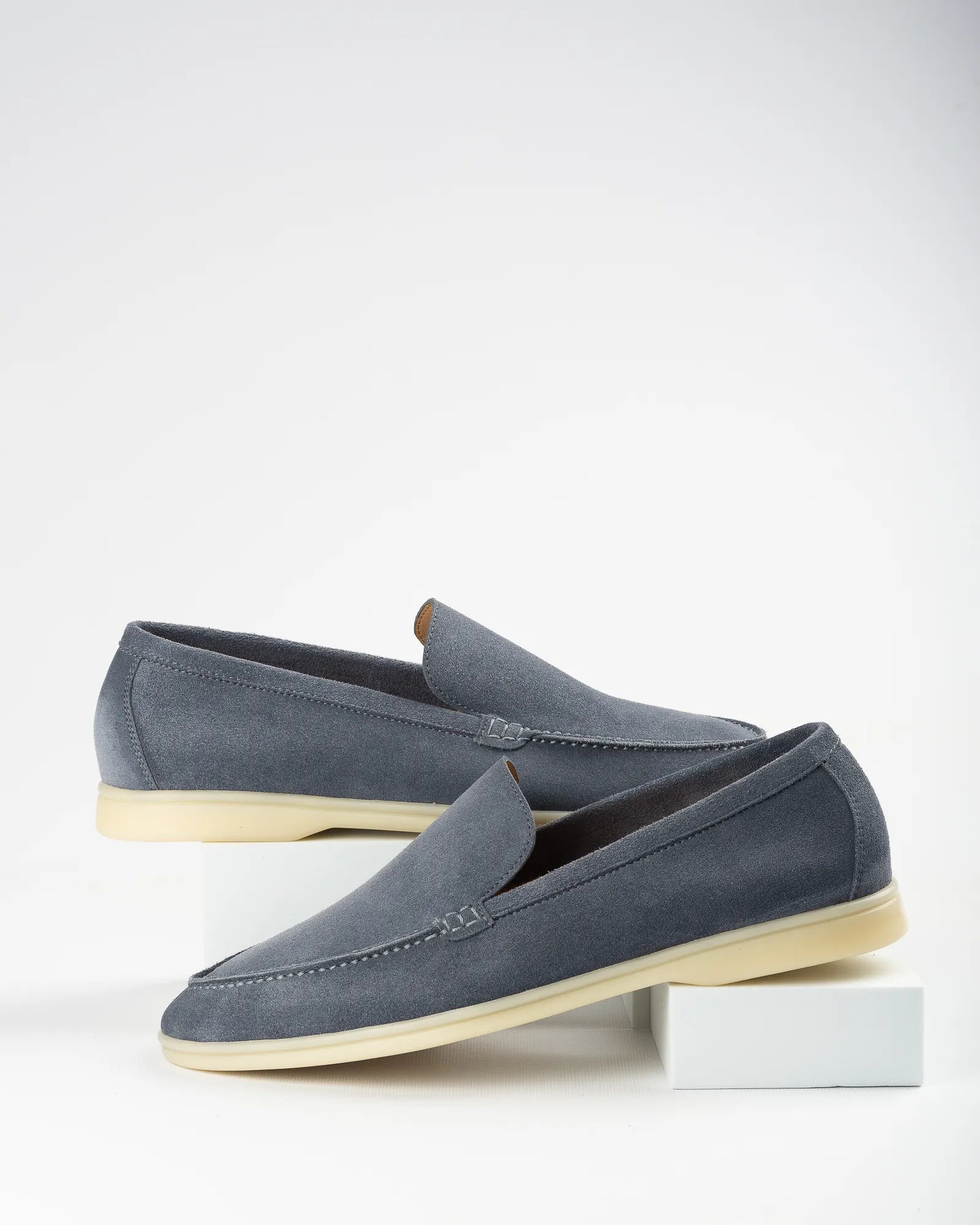 Men's Genuine Suede Loafers Moccasins Jeans